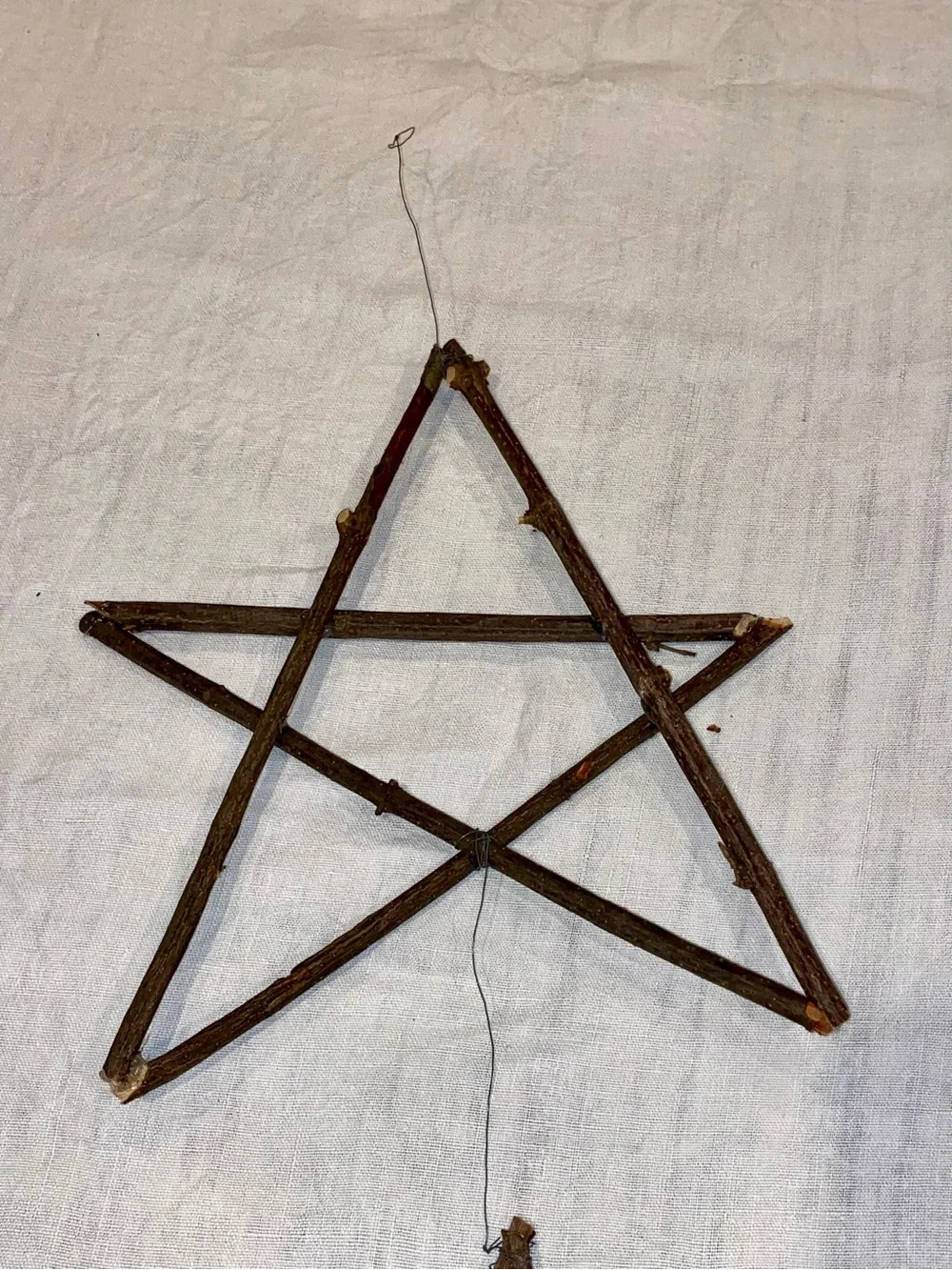 Rustic Brown Twig Star Wall Hanging - Home Wall Decor set of 3 stars